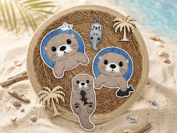 Otter - doodle Stickdatei